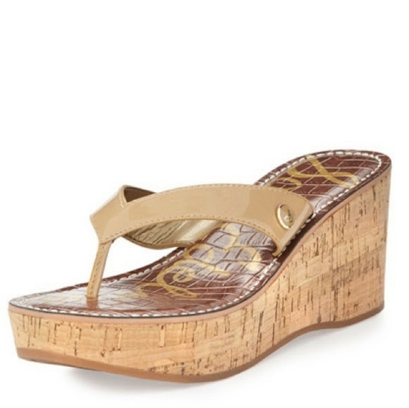 Sam Edelman Shoes - Sam Edelman romy cork wedge sandals sz 8